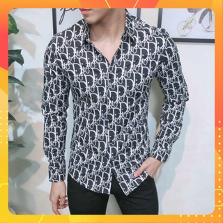 sơ mi họa tiết Dior