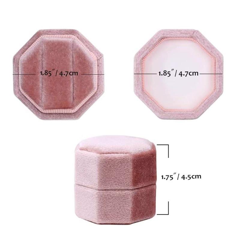 Flgo Hộp Đựng Nhẫn Cưới / Đính Hôn Bằng Nhung Hai Ngăn