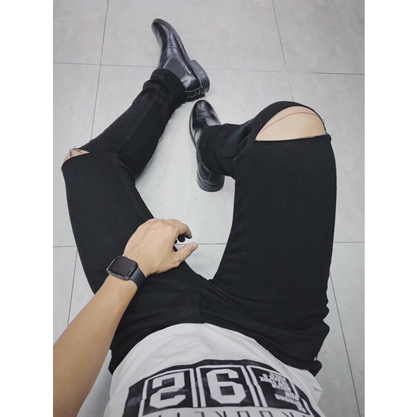 Quần Jean Nam ALLEN STORE Jean Cao Cấp, Vải Cotton Co Giãn Mạnh, Dày Dặn,Phom Body AL61568