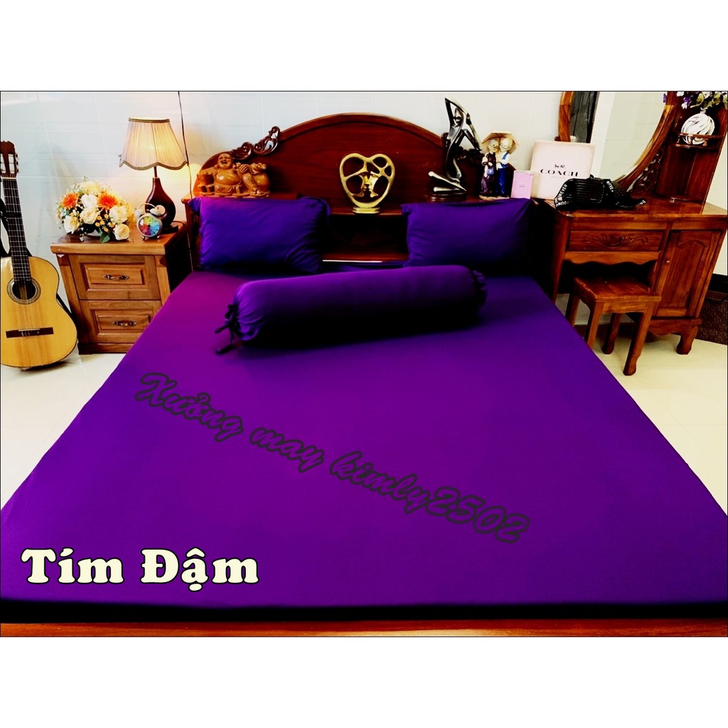 [Hàng đặt may] 8 tấc (80cm) Drap-Ga trải giường thun sợi siu (silk) màu trơn size nhỏ 0,8mx2m 2 Tấc