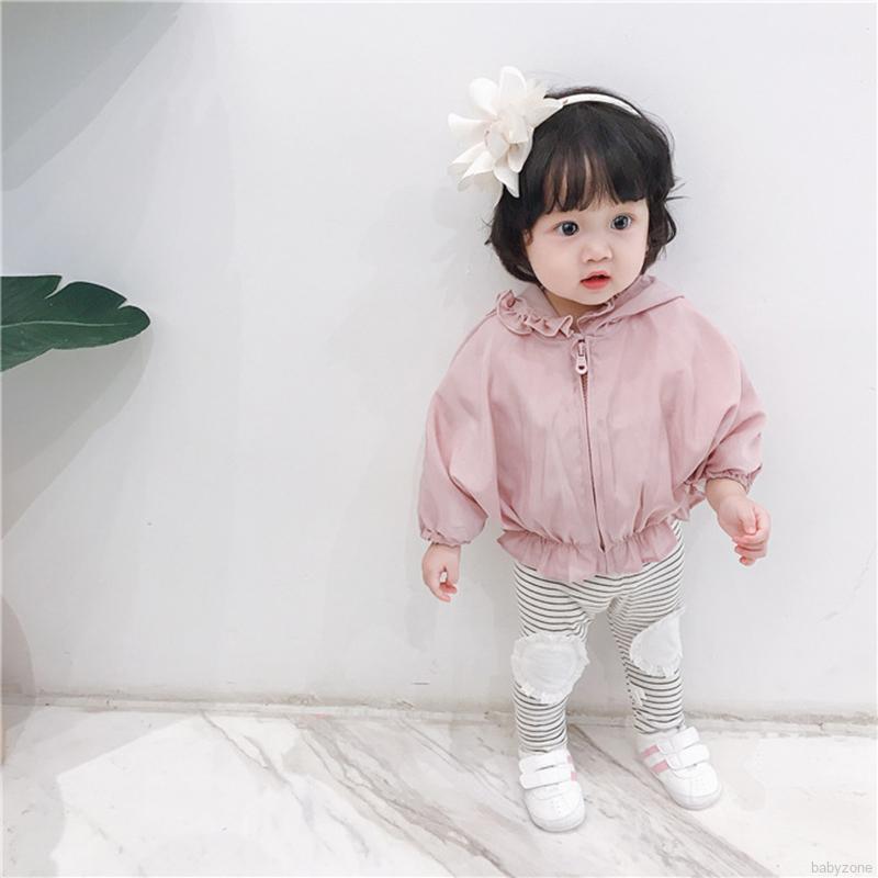 Áo khoác chống nắng thời trang khóa kéo dành cho bé gái