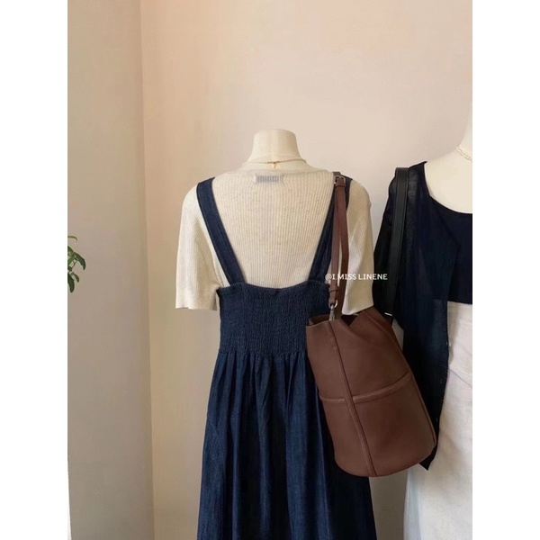 Yếm Váy Jean Dáng Xoè Phong Cách Hàn Quốc Theday