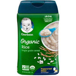 Bột ăn dặm Gerber Gạo nguyên liệu organic cho bé từ 4 tháng tuổi MẪU MỚI