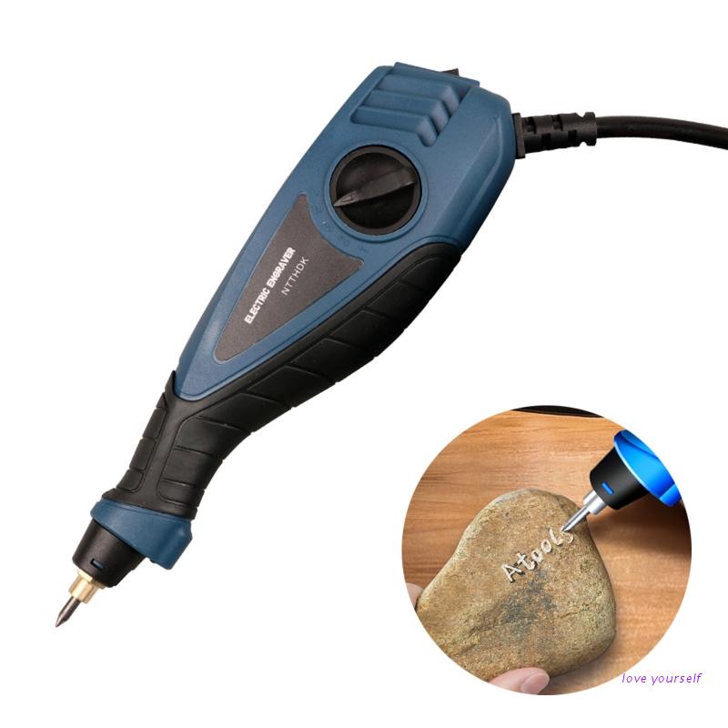 Bút Chạm Khắc Điện Tử Mini 2 Trong 1 Phích Cắm Eu Chuyên Dụng Làm Đồ Nhựa / Đá / Đồ Gốm / Kính / Kim Loại