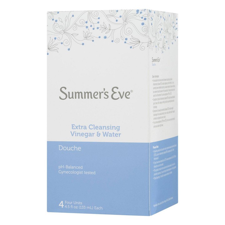 Bộ dụng cụ vệ sinh phụ khoa Summer's Eve Douche Extra Cleansing Vinegar & Water, 4 x 133ml