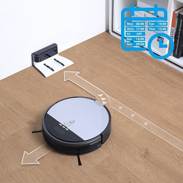 iLife V8s - Robot hút bụi và lau nhà, màu bạc, dung lượng hộp chứa bụi 750ml