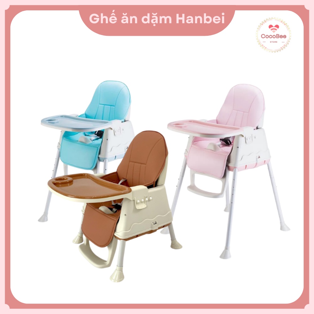 Ghế ăn dặm cho bé, ghế Hanbei có đệm lót