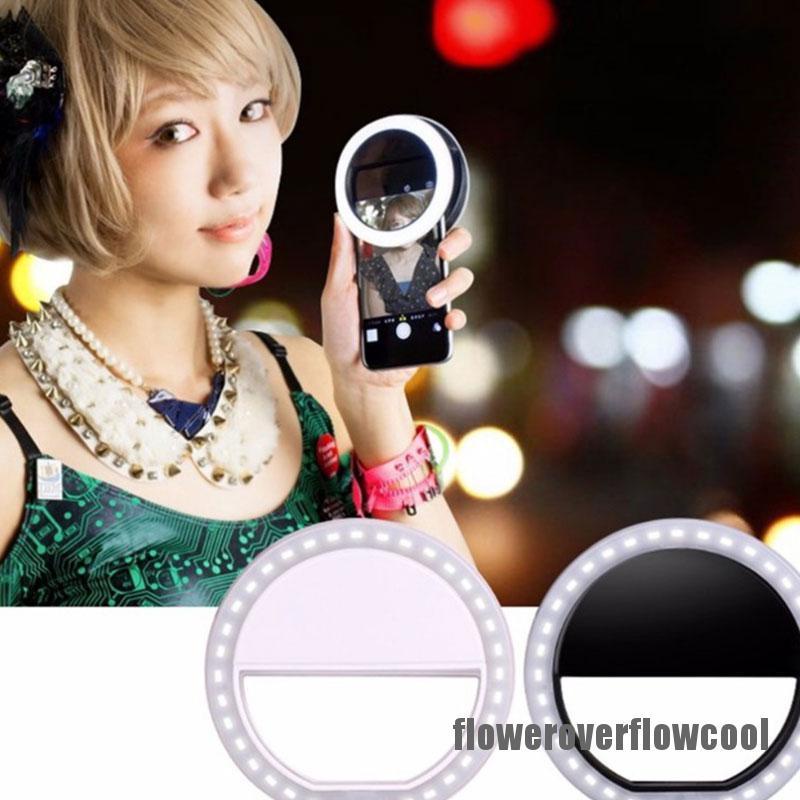 Đèn LED Tròn Kẹp Điện Thoại Di Động Hỗ Trợ Chụp Ảnh Selfie