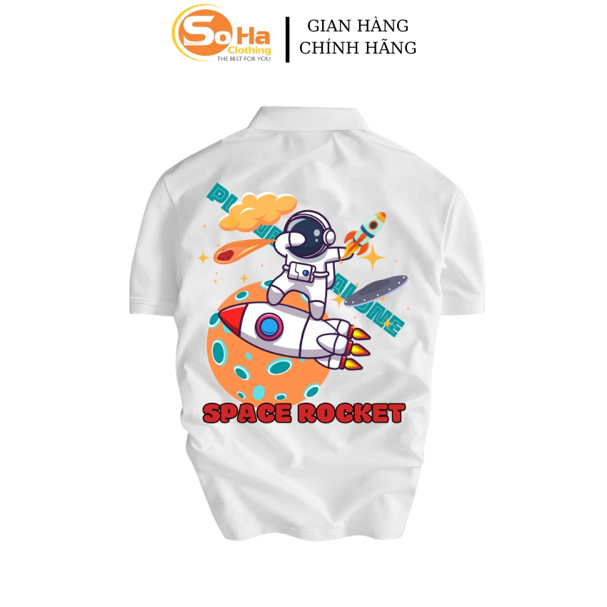 Áo Polo nam   Space rocket vải cá sấu dệt kim xuất xịn,chuẩn form, sang trọng ,thanh lịch - SOHA CLOTHING
