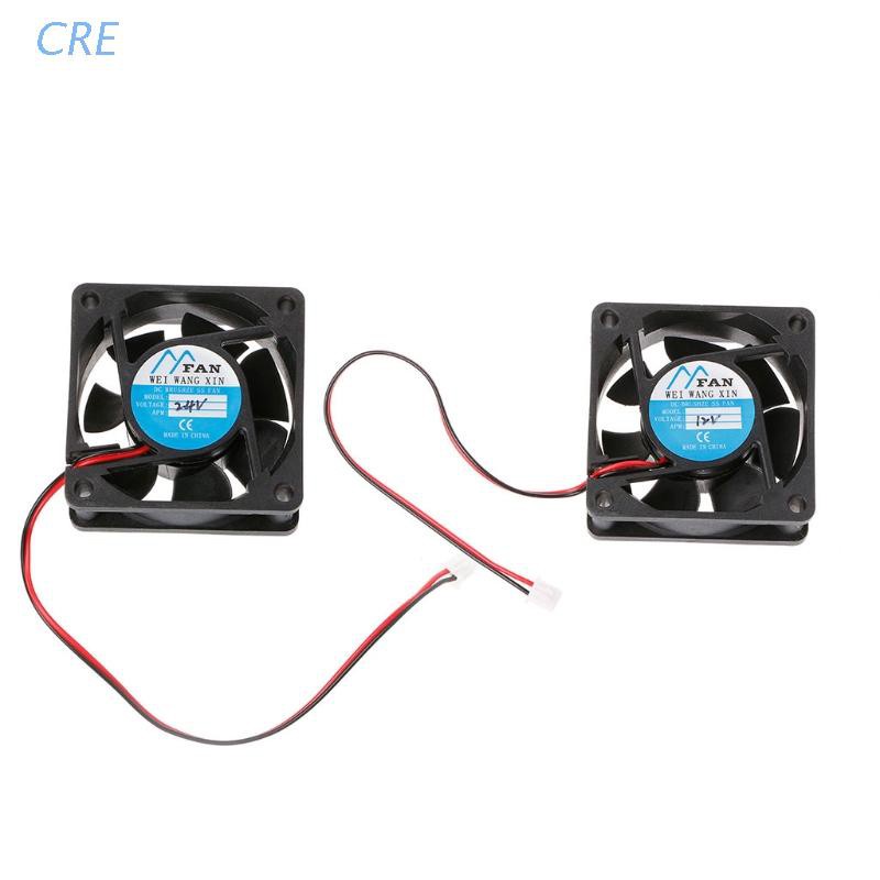 CRE  60mm×60mm×25mm DC 12V 24V 2-Pin Cooler Brushless PC CPU Case Cooling Fan 6025