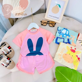 Đồ bộ MINKY MOM size đại cho bé trai bé gái cộc thun, bộ quần áo trẻ em monky mặc nhà cho bé 1 2 3 4 5 6 7 tuổi BC009