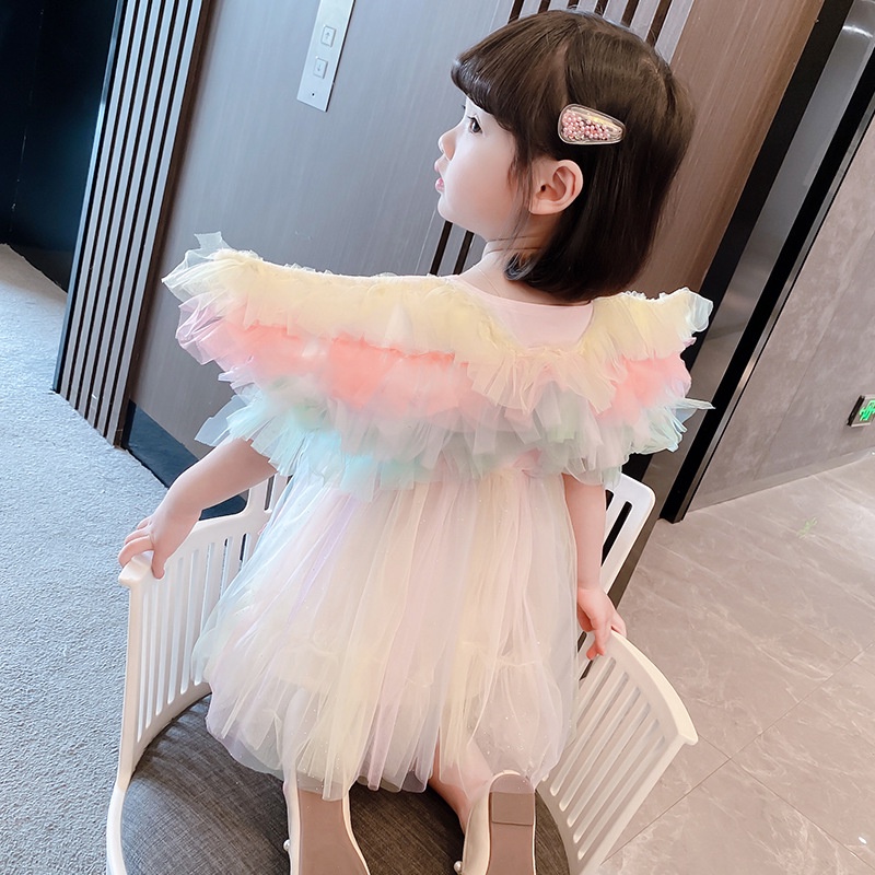 ♥Cfs♥ Đầm Hóa Trang Công Chúa Hình Cánh Bướm Phong Cách Hàn Quốc Mẫu Mới 2022 Dành Cho Bé Gái