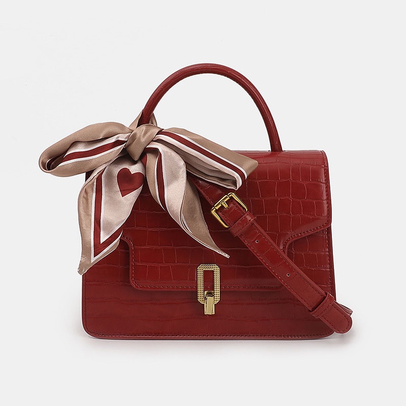 IELGY Túi Xách Tay Cài Khóa Vuông Kiểu retro Thời Trang Cao Cấp Cho Bạn Gái