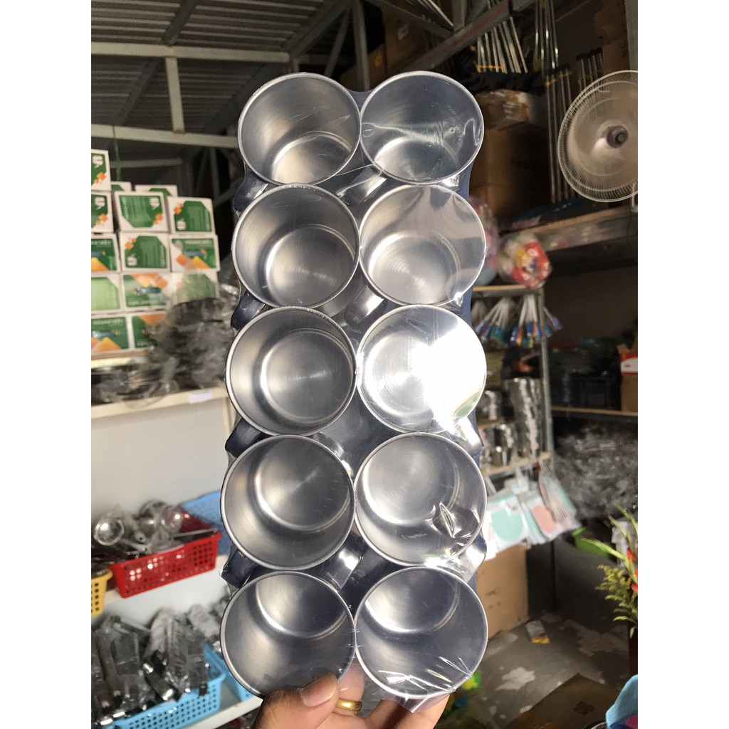 Cốc inox, Ca inox 7cm có quai ( CA INOX CÓ QUAI)