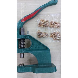 Combo 1 máy đóng khoen ore (mắt cáo) + 1 bộ cối đóng khoen 4mm + 500 khoen 4ly bằng thau không gỉ màu vàng tây