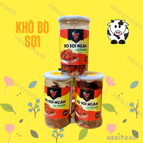 Khô bò sợi dài lá chanh thơm ngon 300g - Ăn vặt Heki | BigBuy360 - bigbuy360.vn