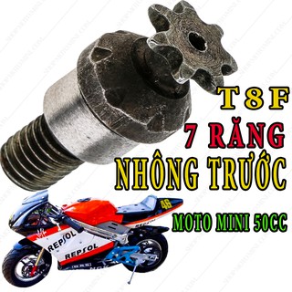 Nhông răng trước xe moto mini 50cc ( 7 răng ) | Phụ tùng bánh đà trước dùng với dây sên xích T8F