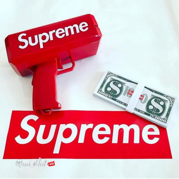 Đồ Chơi Súng Bắn Ra Tiền Supreme Bao Gồm 01 Xấp Tiền Supreme Cash Cannon Money Gun