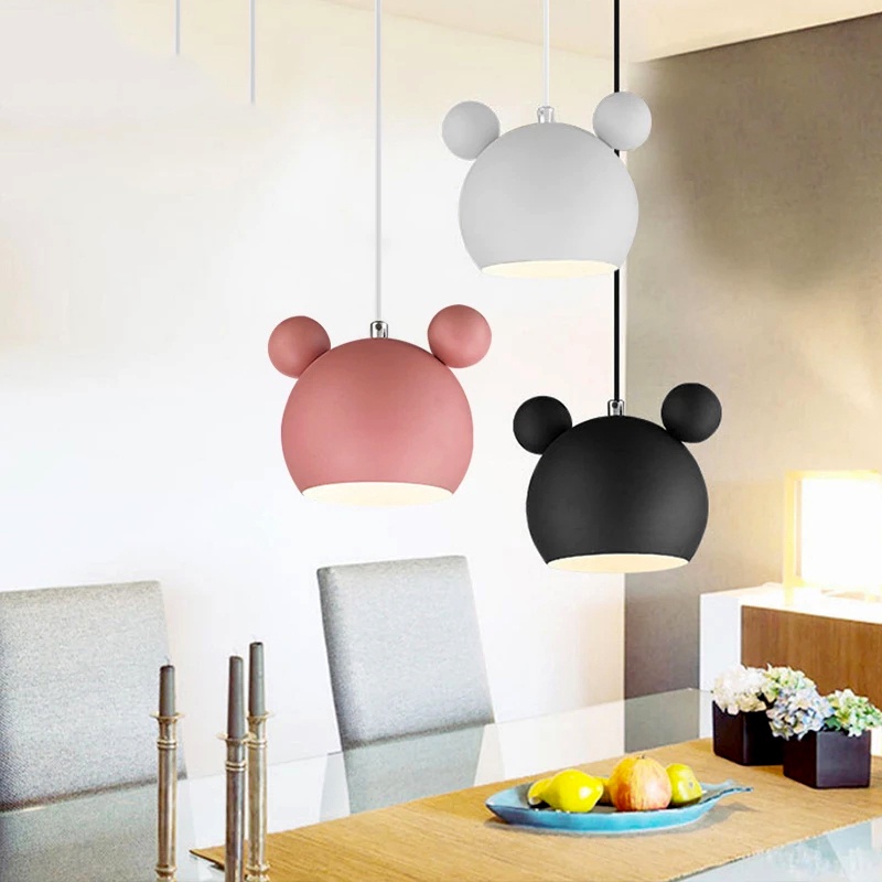 Đèn LED Treo Trần Nhà E27 Hình Gấu Trúc Phong Cách Bắc Âu