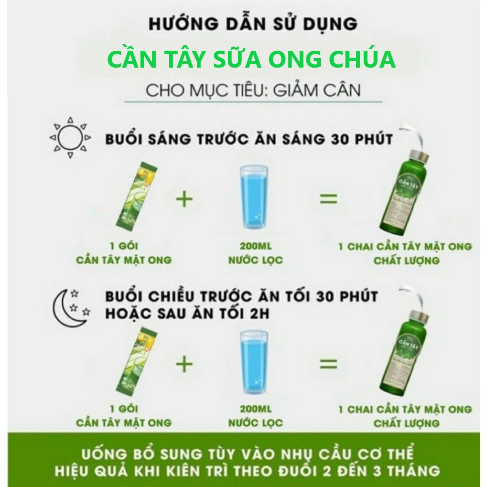 Bột Cần tây sữa Ong chúa thanh lọc cơ thể Hàng chính hãng