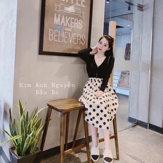 SET ÁO + CV CHẤM BI
