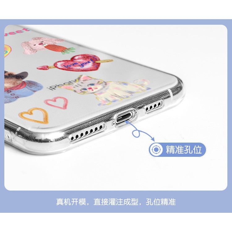 Ốp Điện Thoại Silicon Mềm Trong Suốt Siêu Mỏng Họa Tiết Hoạt Hình Cho iphone 14 MAX 13 PRO 12 / 11 XR 6S XSMAX 7 8 + SE2020 X 6 + XS