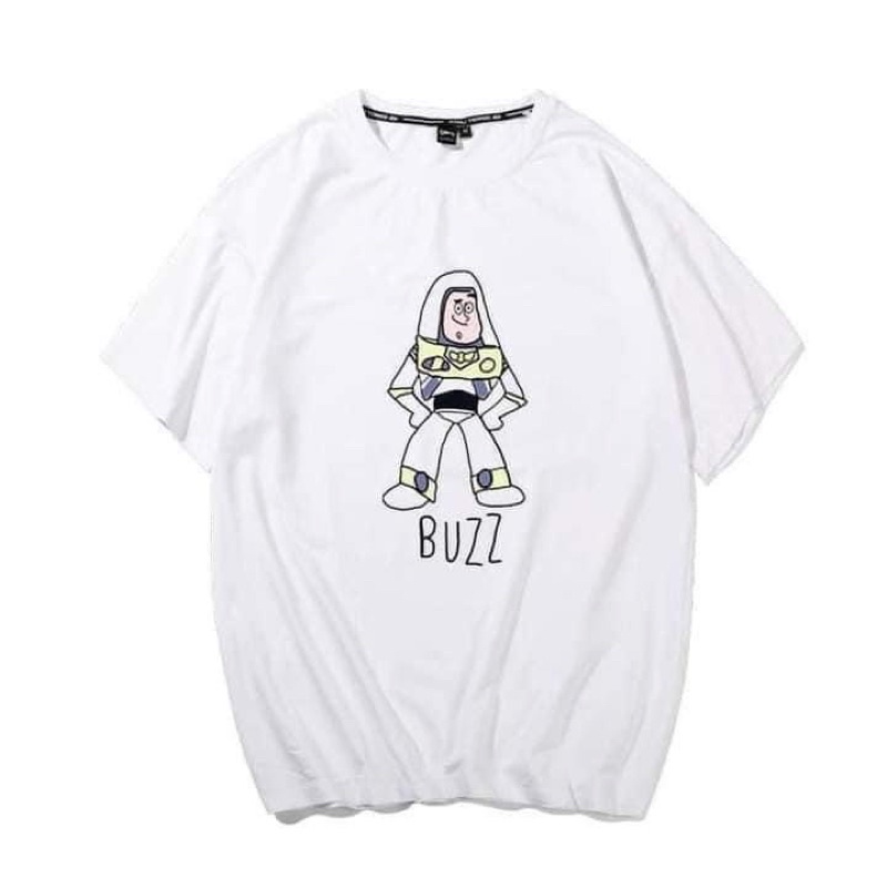 Áo thun cotton thành viên BTS V TAE phông trắng in hình BUZZ