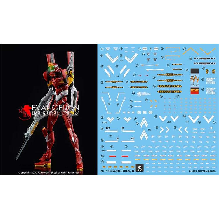 Decal nước cho mô hình lắp ráp RG EVA Unit-02