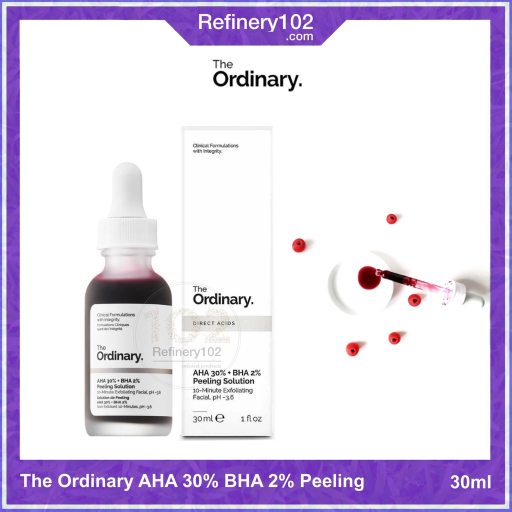[Bill US] Tẩy da chết hoá học The Ordinary AHA 30% + BHA 2% Peeling Solution 30ml