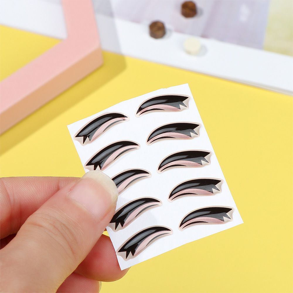 Bộ 10 cặp nhãn dán trang trí mắt búp bê hoạt hình nhiều kiểu dáng