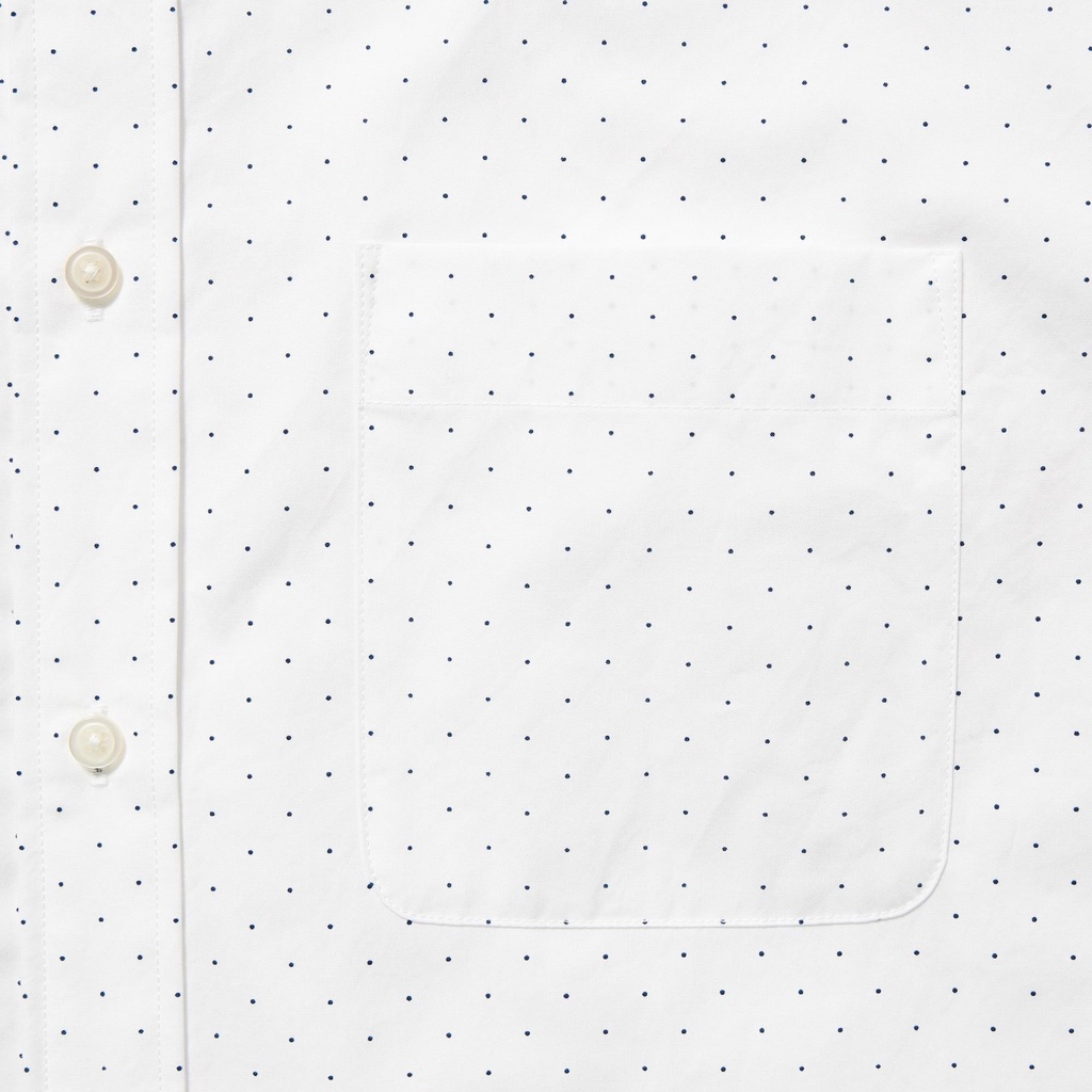 [Auth Uniqlo] Áo Sơ Mi Chấm Bi Cotton Mịn Dài Tay Nam Uniqlo - Nhật Bản