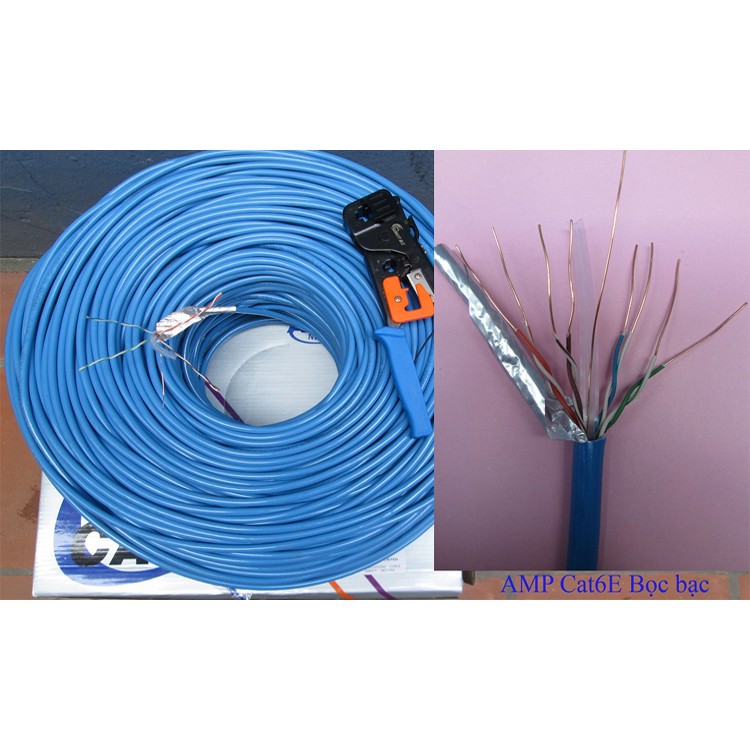 Dây mạng cat6e FTP mầu xanh bọc bạc chống nhiễu bấm sẵn 10m 15m 20m 25m 30m 35m 40m 45m 50m