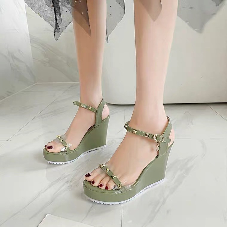 (SẴN+ẢNH THẬT)Sandal nữ độn đế quai chéo siêu hot - Giày sandal nữ đế xuồng sandal cao gót đế dày