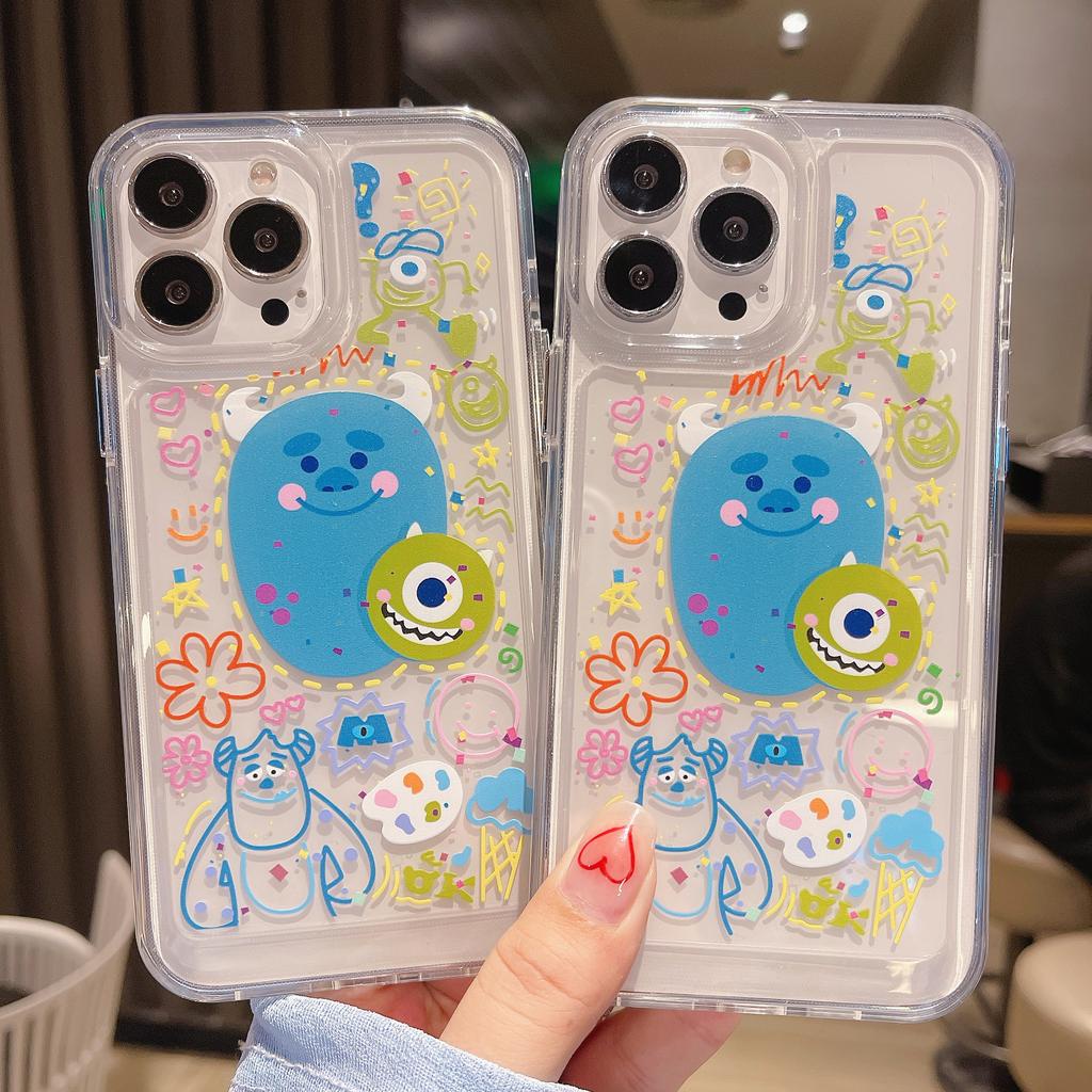 Ốp Điện Thoại Acrylic Hình Quái Vật Không Gian Cho IPhone 13Promax 12 11 X Xs Max XR