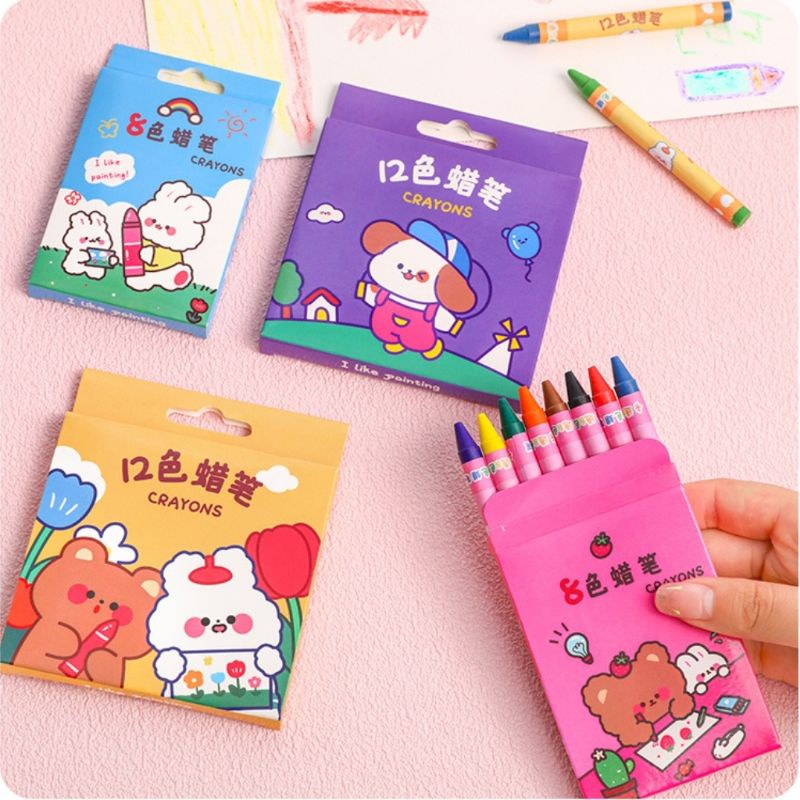 Hộp Bút Sáp Màu 8 Màu và 12 Màu