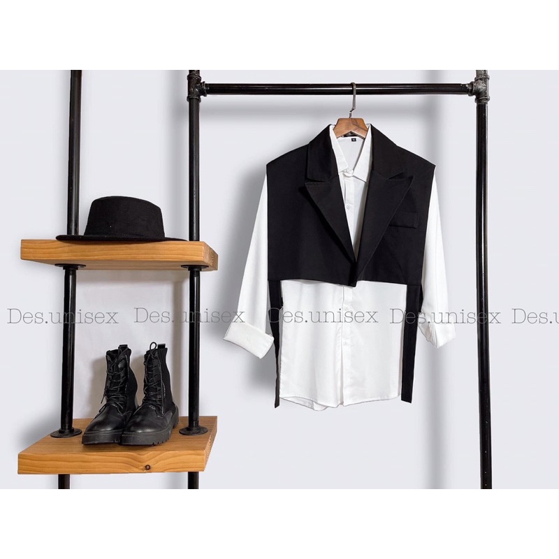 Ghile cổ vest lửng