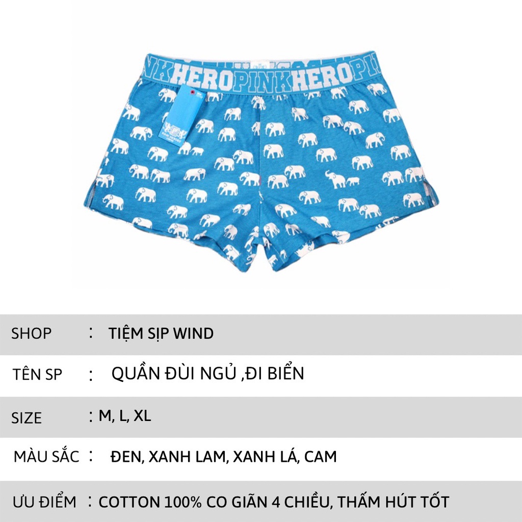 Quần đùi nam cotton mềm mát thấm hút mồ hôi tốt form thoải mái nam nữ mặc được TIEM ĐÙI NGỦ