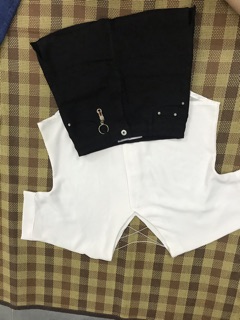 set áo trắng váy đen