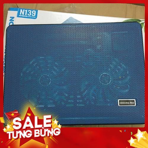 Hot Đế quạt tản nhiệt Cooling Pad N139 cho máy tính laptop (2 quạt)