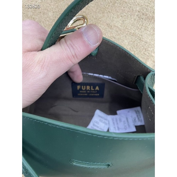 Túi Nữ FURLA Margherita Mini Top Handle Vitello New Calf Vitello St Eracle,Màu Xanh rêu
