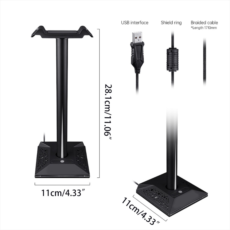 Giá Đỡ Tai Nghe Để Bàn zzz Cổng USB RGB Cao Cấp