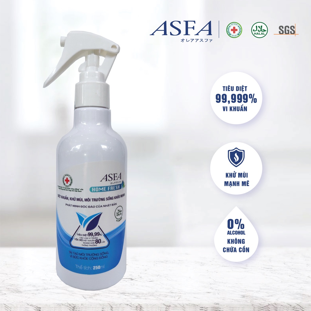 Nước khử mùi, diệt khuẩn ASFA Home Fresh 250ml vệ sinh nhà cửa