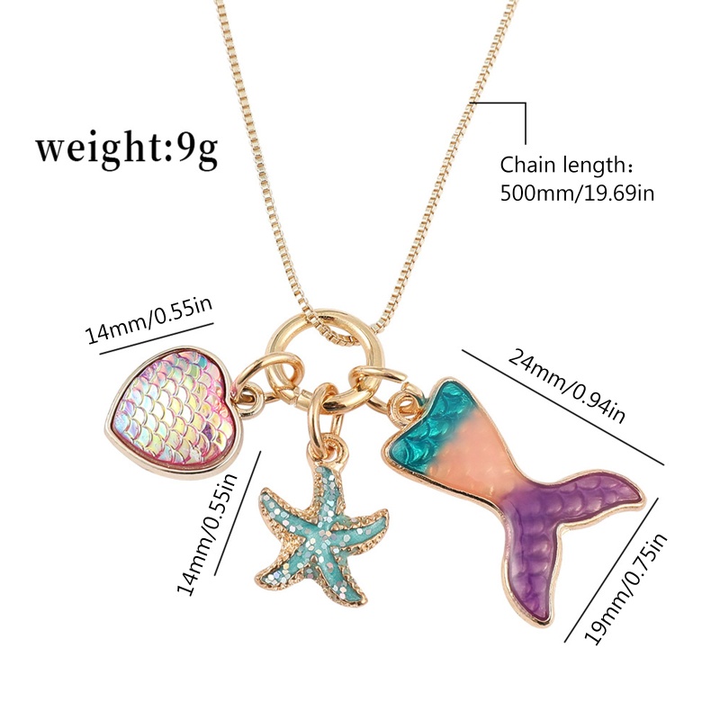 Vòng cổ Hợp Kim Mạ Điện Hình Sao Biển Nhiều Màu Sắc