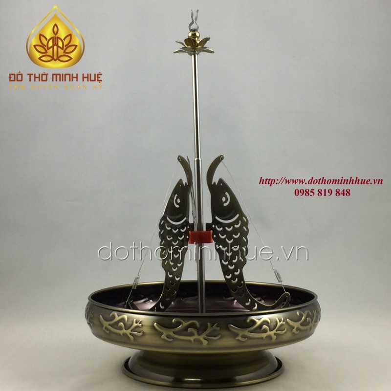 Đĩa thắp hương vòng - Tặng kèm 1 hộp Nhang vòng thảo dược 24h Vĩnh Thuận Phát