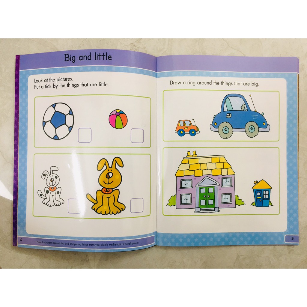 Sách Gold Stars Wipe Clean : 4 chủ đề( Mahts - Phonics - Reading - Alphabet ) - Á Châu Book - usborne -