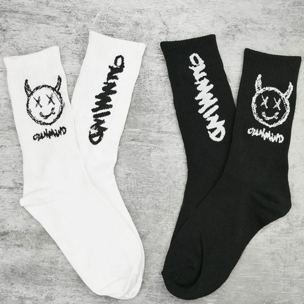 Vớ Thể Thao Dài Thoáng Khí Họa Tiết Hoạt Hình Phong Cách Hip Hop Đường Phố Unisex