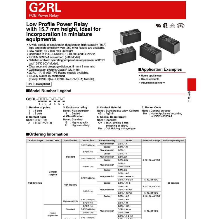 OMRON Rơ Le Điện Trở Hai Cửa G2rl-2-12vdc 24VDC DC12V/24V 8 Chốt