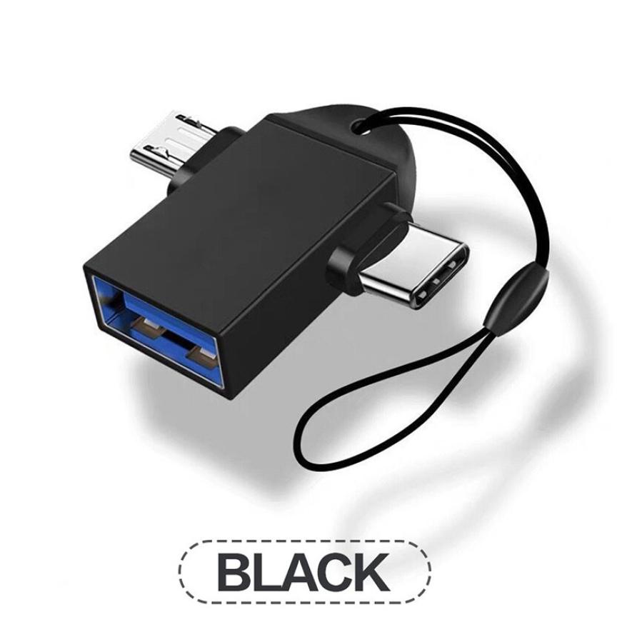 Bộ chuyển đổi hai trong một từ USB sang TypeC + đầu chuyển đổi OTG cho điện thoại/ máy tính