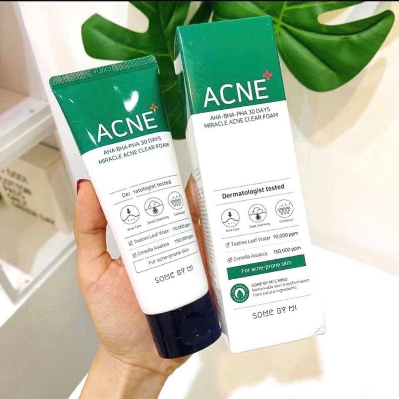Sữa Rửa Mặt Cho Da Mụn Some By Mi AHA-BHA-PHA 30 Days Miracle Acne Clear Foam