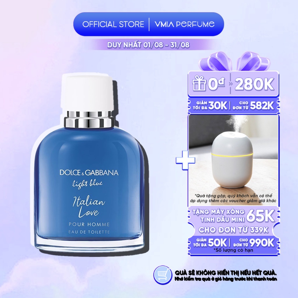 Nước hoa Nam DG Light Blue Italian Love mẫu thử 2ml 5ml 10ml